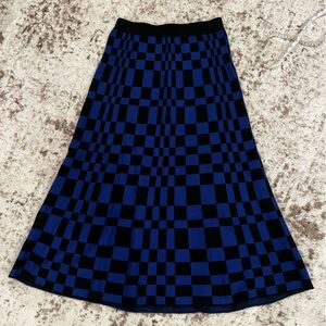 **SOLD**
Future Collective Blue and Black Checkered sweater skirt